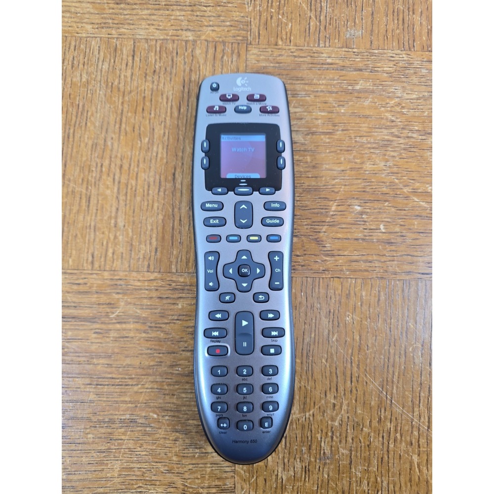 Logitech Remote Control Silver Harmony 650 Universal Programmable Tested Working